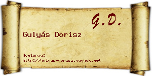 Gulyás Dorisz névjegykártya